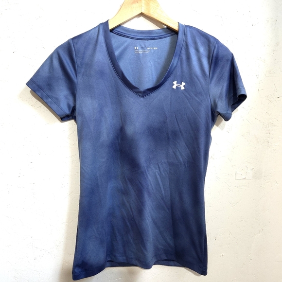 Under Armour | Women's Blue Tie Die V-Neck Top - Picture 1 of 8